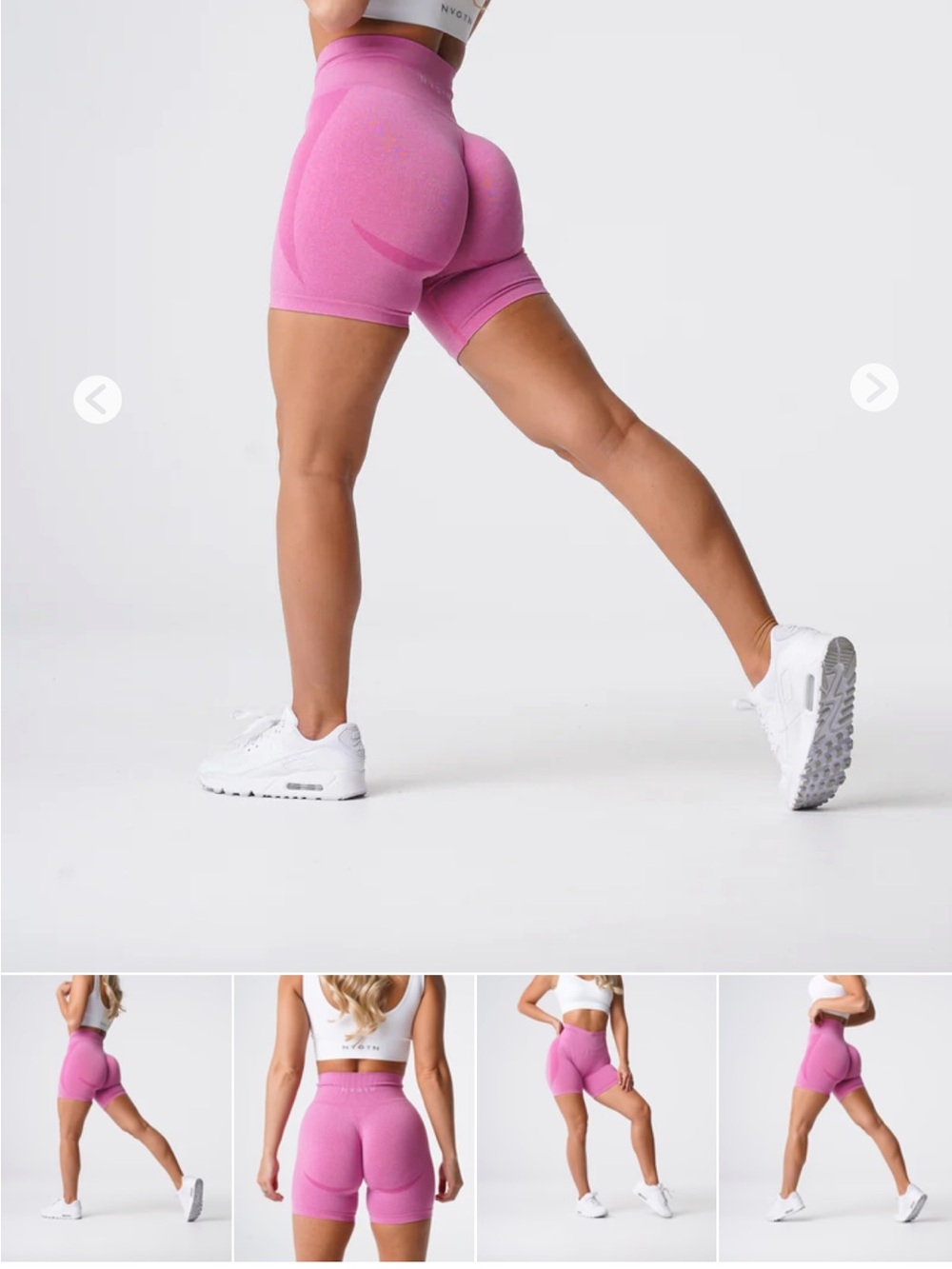 NVGTN Bubble Gum Pink Seamless High-Waist Bike Shorts